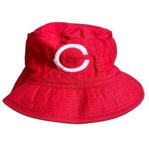 Vintage MLB Cincinnati Reds Bucket Hat 100% Cotton Baseball Team Gear Retro